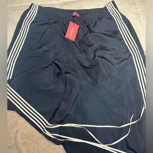 NEW Edikted Navy Blue Track Pants with Ribbon
